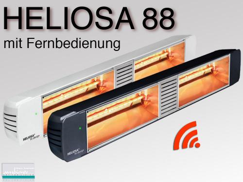 Infrarot Heizstrahler 2x 1500 Watt Heliosa HiDesign 88 IP20 mit Fernbedienung